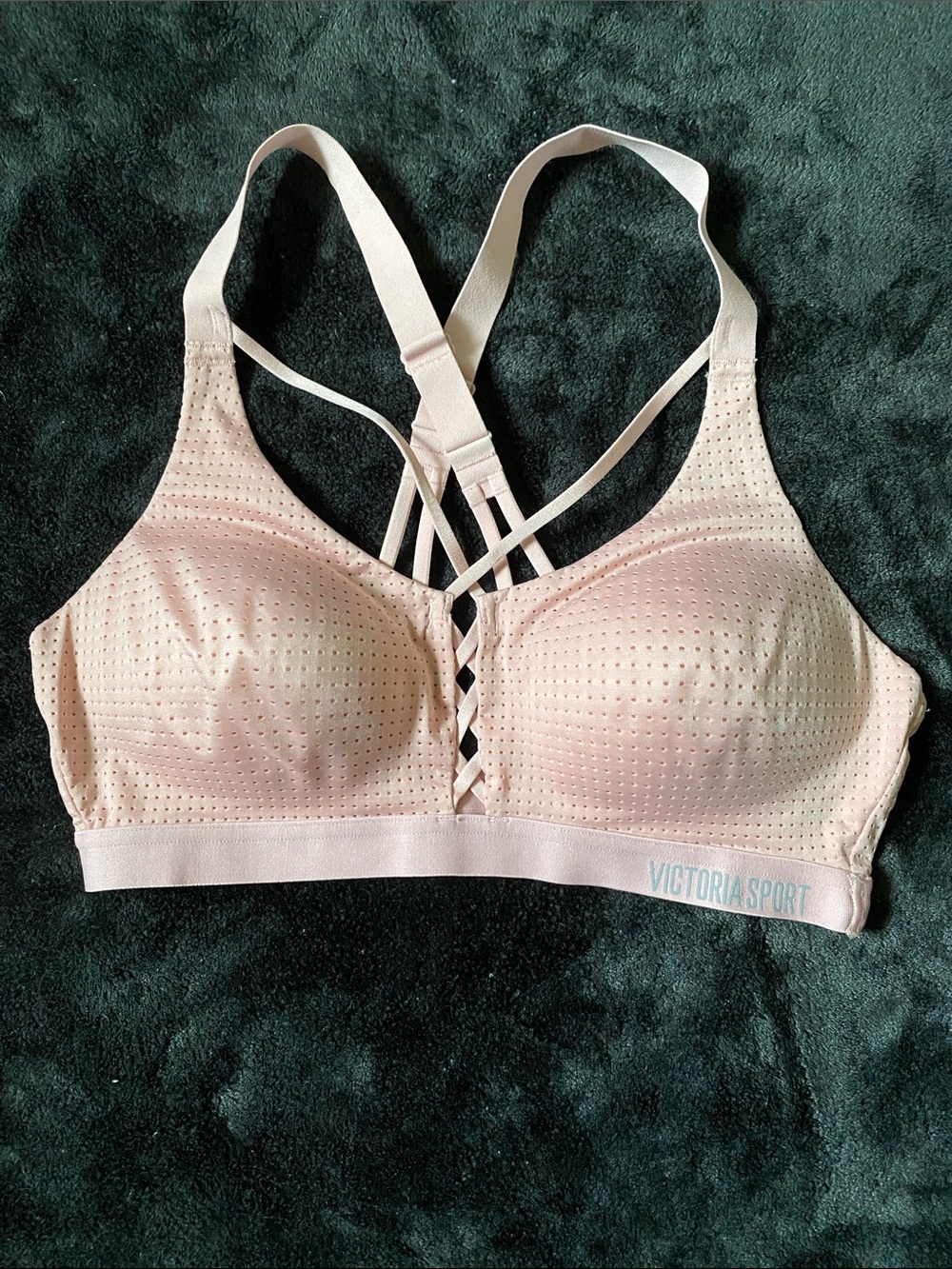 Victoria's Secret Pale Pink Strappy Crisscross Sports Bra